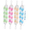 FOYTOKI 4-Piece Long Bath Flower Exfoliating Shower Balls, Assorted Colors view 2