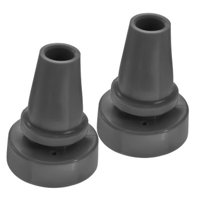 19 mm Silicone Rubber Tip Protectors for Crutches, 2 Pack