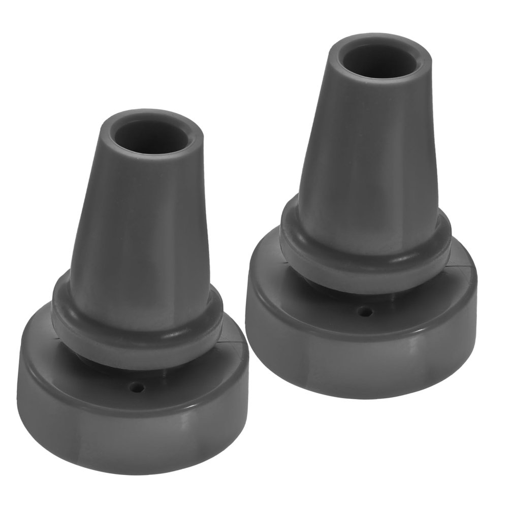 19 mm Silicone Rubber Tip Protectors for Crutches, 2 Pack