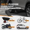 QICBYING Rubber Curb Ramp, High-Capacity Threshold Ramp for Cars, Trucks, Bicycles, Motorcycles and Wheelchairs (49 x 22 x 4 cm) view 4