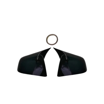 HPTOUY Carbon Fiber Side Mirror Covers for Tesla Model Y, ABS, Bright Black
