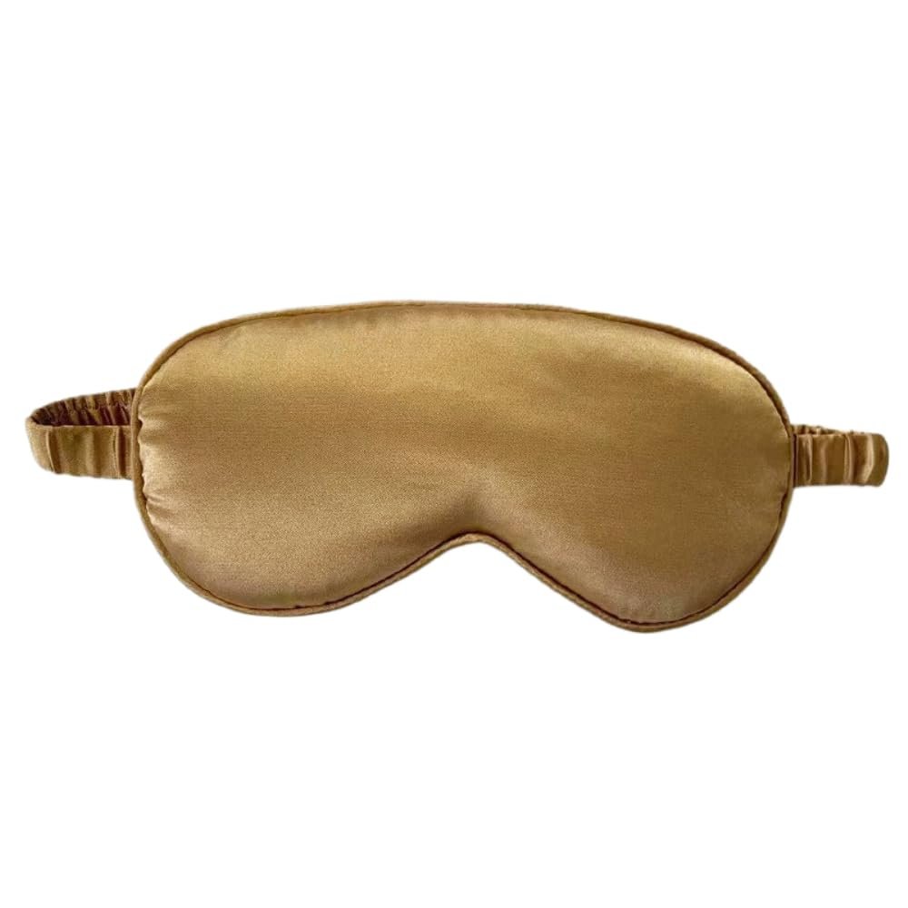 Whakano Blackout Sleep Mask, Soft Eye Mask with Elastic Band, Gold Bronze