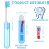 Apricitie 8-Pack Foldable Travel Toothbrushes with Toothpaste view 2
