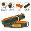 Muka Personalized PU Leather Dog Collar with Engraved Name Plate view 4