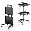 3-Tier Stainless Steel Rolling Cart with Wheels for Salon and Kitchen, Black view 1