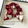 Satin Hair Scrunchies with Bows for Women, Elastic Silk Scrunchies view 2