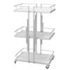 Generic 3-Tier Rolling Metal Salon Storage Cart with Locking Wheels, Black view 1