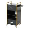 Salon Trolley with Metal Frame and Lockable Drawer view 1