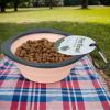 Collapsible Dog Bowl, Portable Food and Water Bowl | Travel-Friendly Silicone Dog Bowl with Carabiner Clip for Convenient Outdoor Feeding view 3