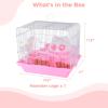 Portable Hamster Habitat with Hideout, Water Bottle and Exercise Wheel view 2