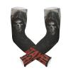 Cooling Arm Sleeves for Boys, Death Skull Design, UV Sun Protection, Tattoo Cover, 1 Pair view 1