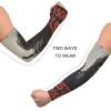 Cooling Arm Sleeves for Boys, Death Skull Design, UV Sun Protection, Tattoo Cover, 1 Pair view 4