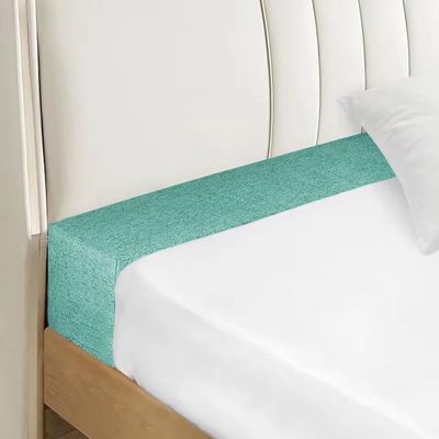 Bed Gap Filler 5 x 10 x 120 cm, Mattress Extension with Cover, Light Green, 110 x 5 x 15 cm