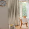 Tolldek Beige Chenille Curtains, 2-Piece Set, Patchwork, Opaque, 137 W x 214 H cm view 2