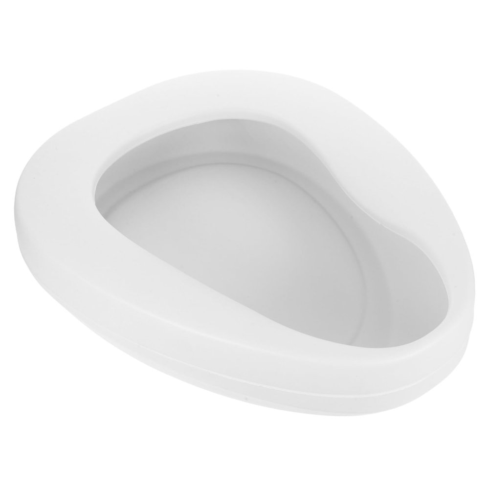 Ergonomic Plastic Bedpan for Older Adults, White, 2800 ml