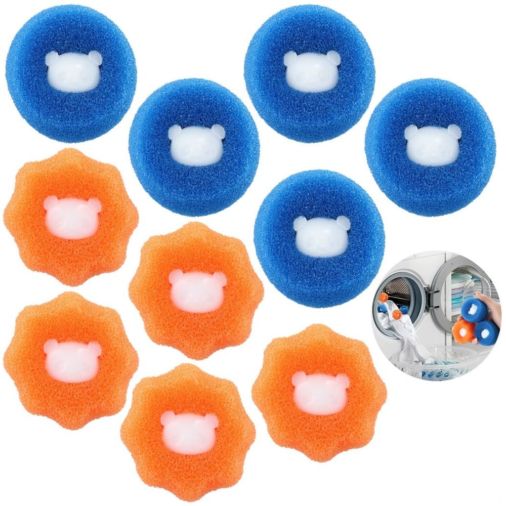 10 Reusable Pet Hair Remover Balls for Laundry