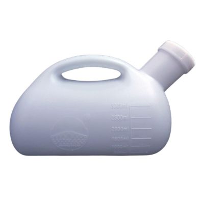 STHOYN Reusable Male Urinal Bottle with Lid, White