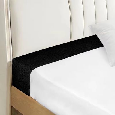 Bed Gap Filler 5 x 10 x 120 cm, Mattress Extender with Cover, Black, 160 x 5 x 25 cm