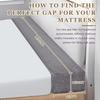 Bed Gap Filler 5 x 10 x 120 cm, Mattress Extender with Cover, Black, 160 x 5 x 25 cm view 3
