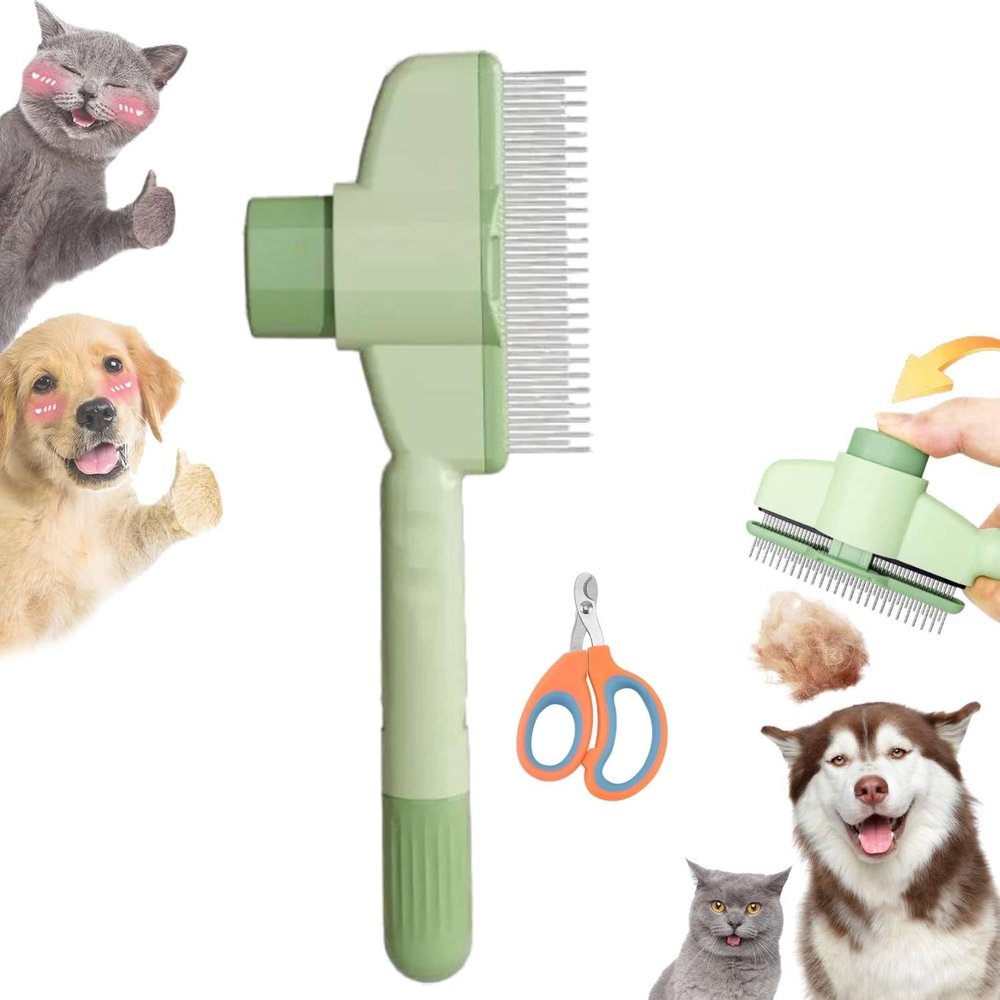 Fellblitz Cat Brush with Nail Clipper
