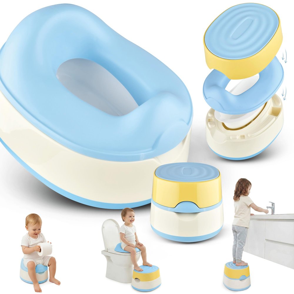 3-in-1 Potty, Baby Potty from 1 Year, Potty Training Toilet, Blue