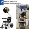 Universal Wheelchair Sun Canopy and Rain Cover with Transparent PVC Sheet view 2