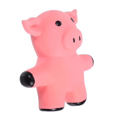 PENIKOKO Small Squeaky Toy for Fun Latex Chew Toy in Pig Design