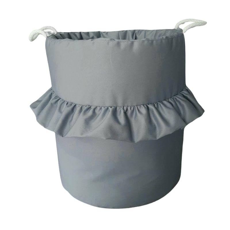 Gray Nursery Toy Basket with Cute Animal Motif – Sturdy & Spacious