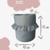 Gray Nursery Toy Basket with Cute Animal Motif – Sturdy & Spacious view 4