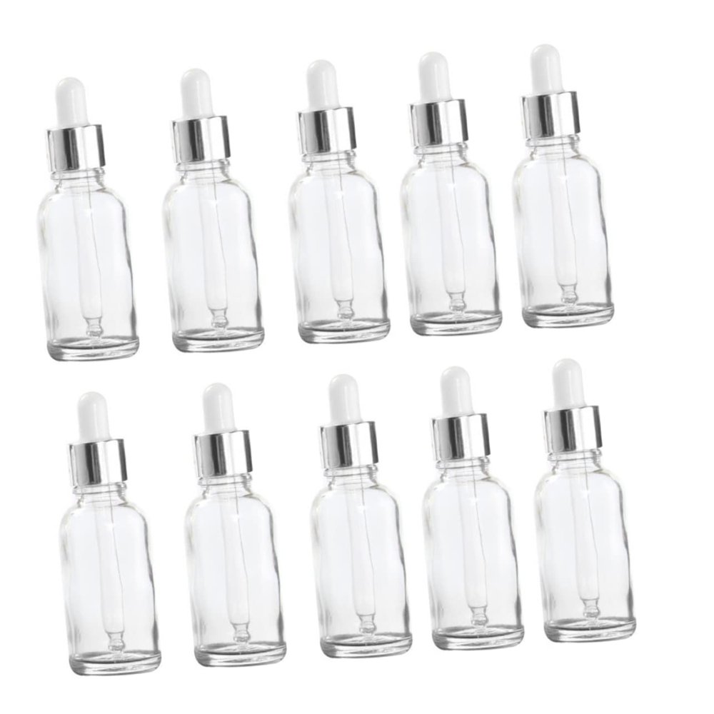 VALICLUD 10-Pack 30 mL Glass Dropper Bottles for Essential Oils