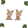 Alipis 2-Piece Resin Cartoon Deer Cake Ornaments view 2