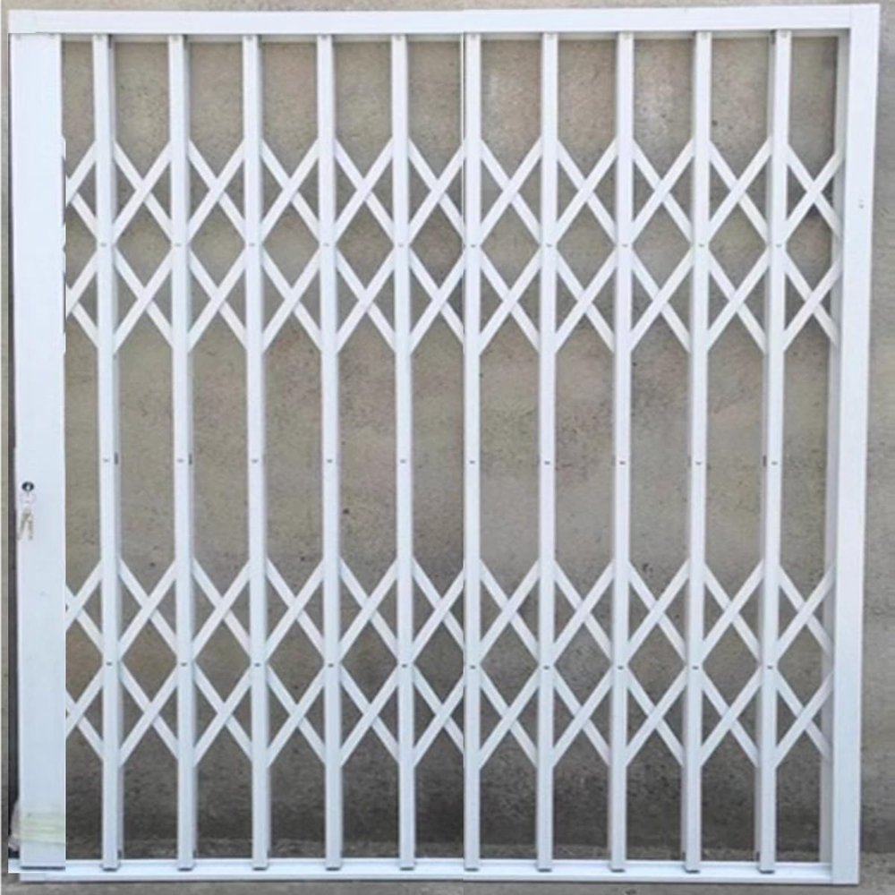 Push-Pull Folding Security Window Grille, Retractable Burglar Protection for Doors and Windows