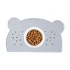 Leakproof Bear-Shaped Cat Feeding Mat view 1