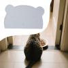 Leakproof Bear-Shaped Cat Feeding Mat view 2