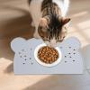 Leakproof Bear-Shaped Cat Feeding Mat view 3