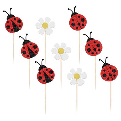 36-Piece Garden-Themed Cupcake Toppers