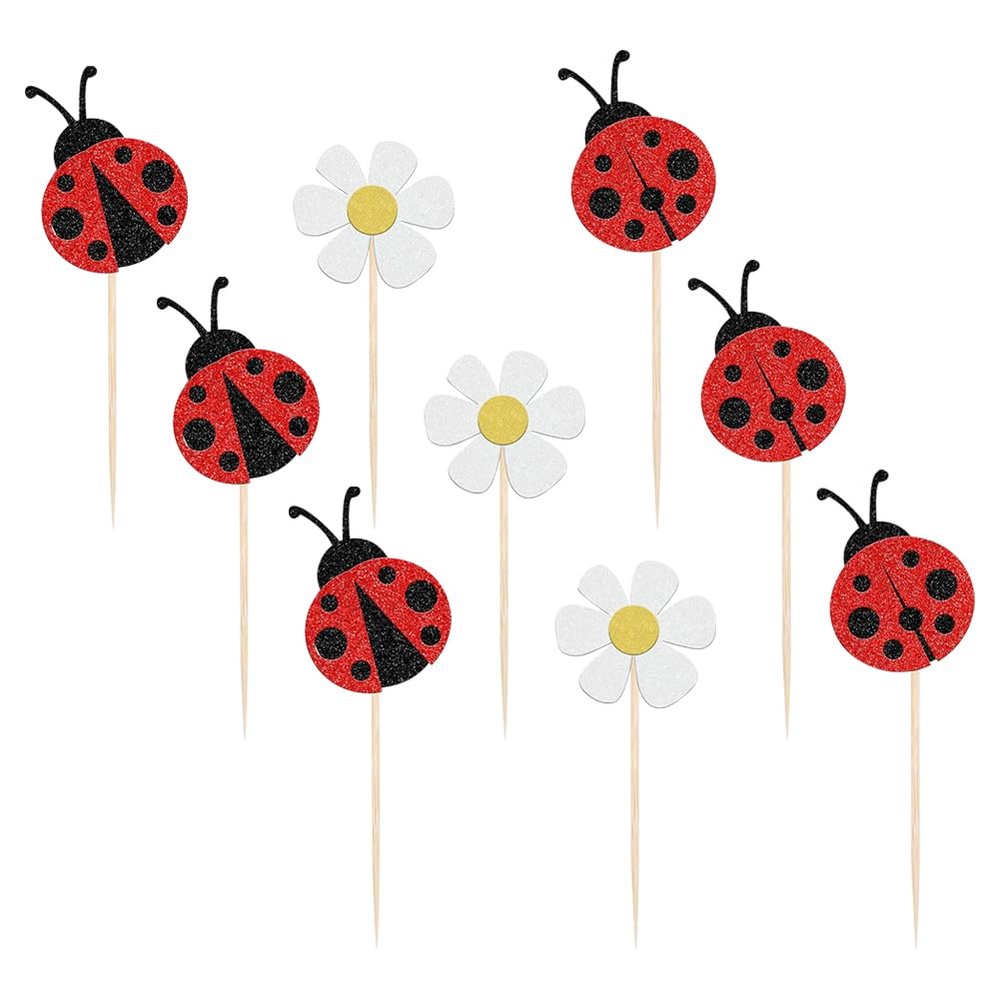 36-Piece Garden-Themed Cupcake Toppers