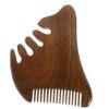 Wooden Comb, 1 pc, Brown, with Wide Teeth for Hair Styling view 1