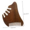 Wooden Comb, 1 pc, Brown, with Wide Teeth for Hair Styling view 2