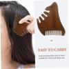 Wooden Comb, 1 pc, Brown, with Wide Teeth for Hair Styling view 3