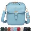 Forcipower Collaboraten1 Crossbody Leather Bag, Anti-Theft Vintage Adjustable Shoulder Messenger Bag (Blue) view 1