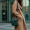 Forcipower Collaboraten1 Crossbody Leather Bag, Anti-Theft Vintage Adjustable Shoulder Messenger Bag (Blue) view 2