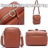 Forcipower Collaboraten1 Crossbody Leather Bag, Anti-Theft Vintage Adjustable Shoulder Messenger Bag (Blue) view 4