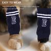 Toyvian Dog Leg Warmers, 4-Piece Elastic Cotton Pet Socks, Non-Slip Blue Socks with Cute Pattern for Cats and Small Dogs, 1.5–6 kg view 3