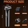 Men's Electric Shaver, Wet & Dry, USB, LED Display, IPX7, Black view 2