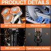Men's Electric Shaver, Wet & Dry, USB, LED Display, IPX7, Black view 3