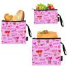 RPLIFE Cute Bears Pink Heart Reusable Zipper Snack Bags, Set of 3 (S/M/L) view 2