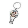 Nail Clipper with Blue Stained-Glass Puppy, Bow and Headband Design view 1