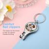 Nail Clipper with Blue Stained-Glass Puppy, Bow and Headband Design view 4