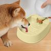 Portable 2-in-1 Dog Water Bottle with Bowl, Leakproof, Yellow, 21 x 14 cm view 3